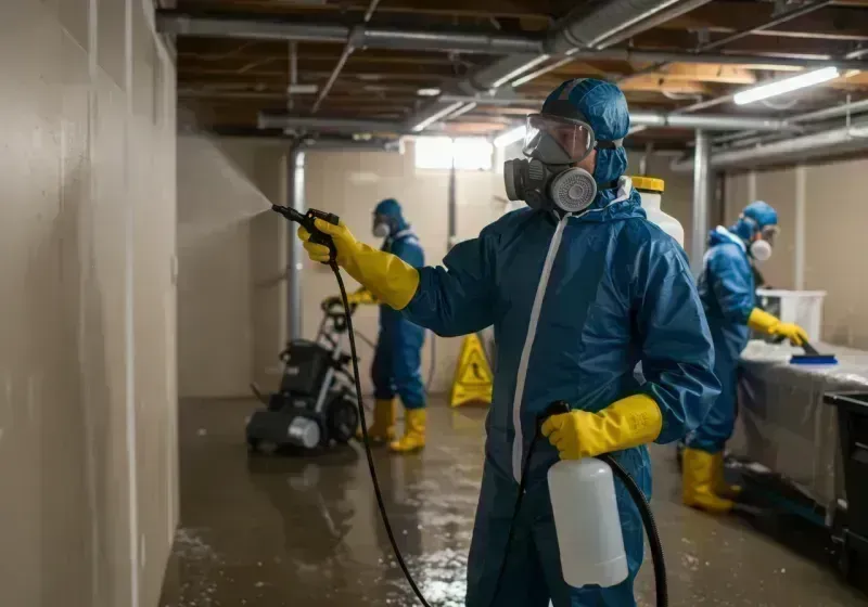 Basement Sanitization and Antimicrobial Treatment process in Little Rock, MN