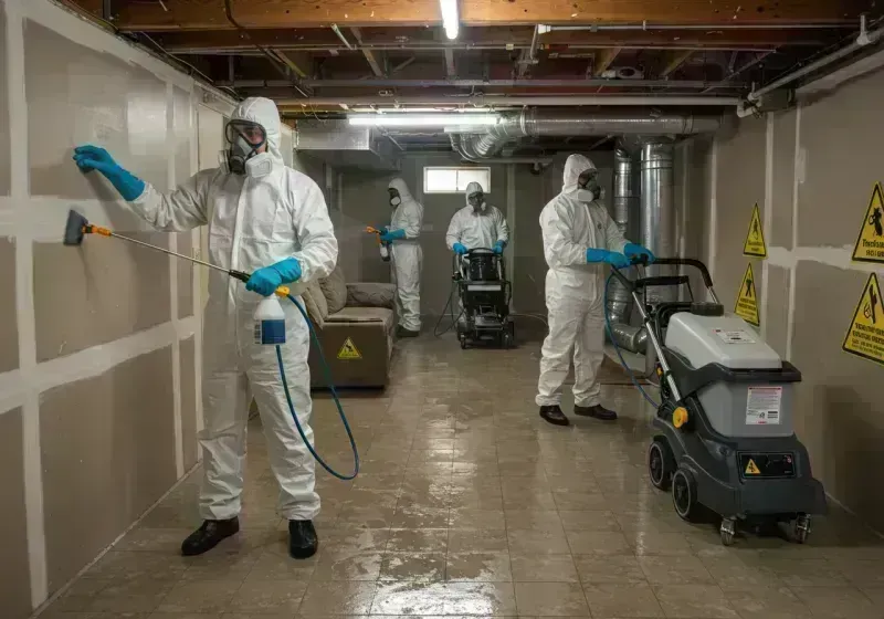 Basement Moisture Removal and Structural Drying process in Little Rock, MN